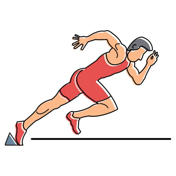 Sportler Stilisierte Vektor Illustration — Stockvektor