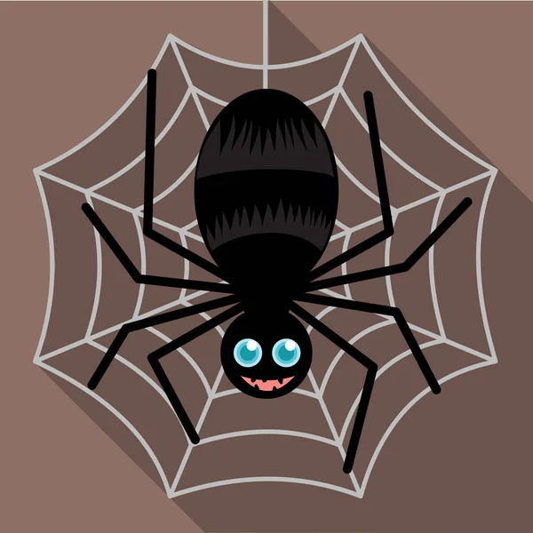 Vektorillustration Der Halloween Spinne — Stockvektor