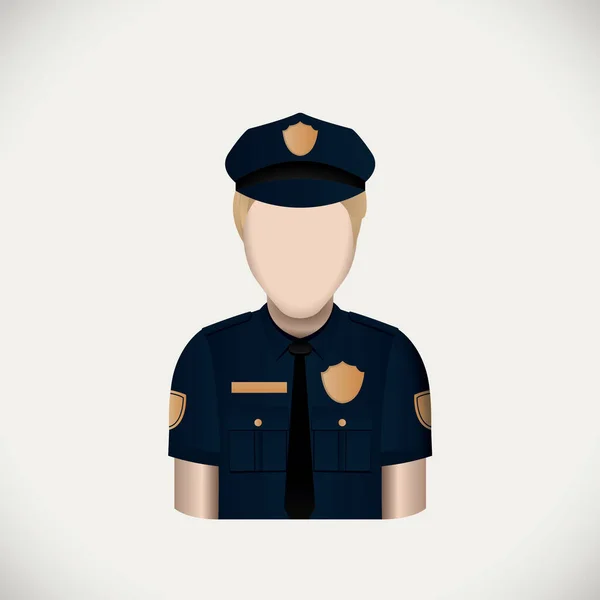 Polizist Uniform Symbol Vektor Illustration Grafik Design — Stockvektor