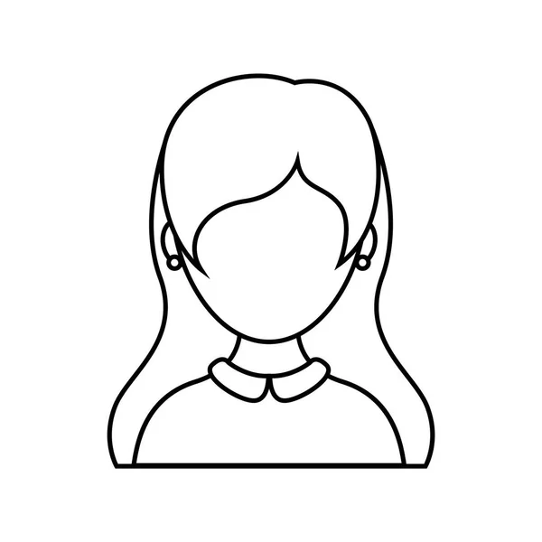 Mulher Avatar Personagem Ícone Vetor Ilustração Design —  Vetores de Stock