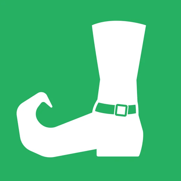 Leprechaun Boot Flat Icon Ilustração Vetorial — Vetor de Stock