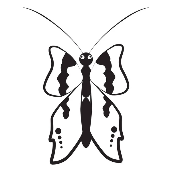 Icono Plano Mariposa Ilustración Vectorial — Archivo Imágenes Vectoriales