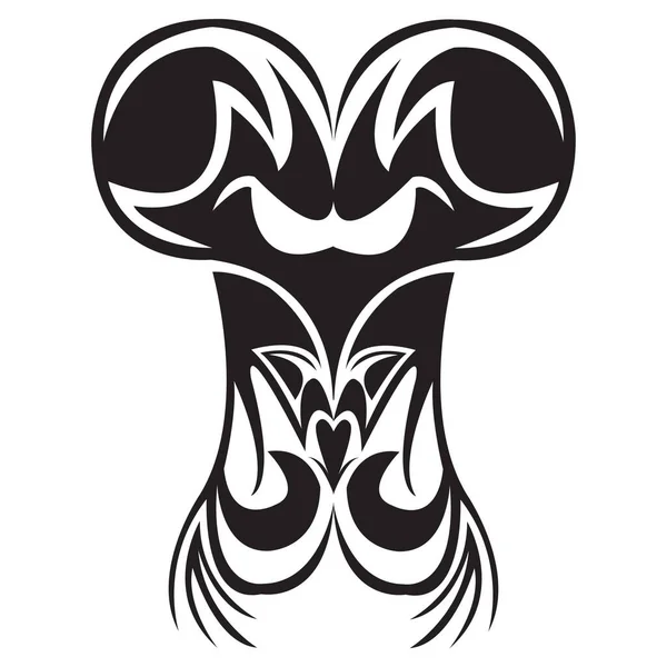 Племенная Татуировка Векторная Иллюстрация Дизайна — стоковый вектор