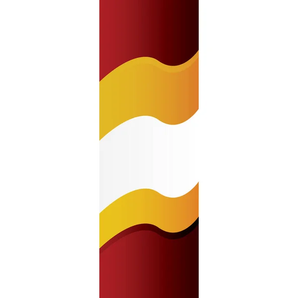 Spanien Flagga Platt Ikon Vektor Illustration — Stock vektor