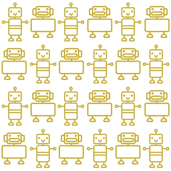 Robot Bakgrund Design Vektor Illustration — Stock vektor