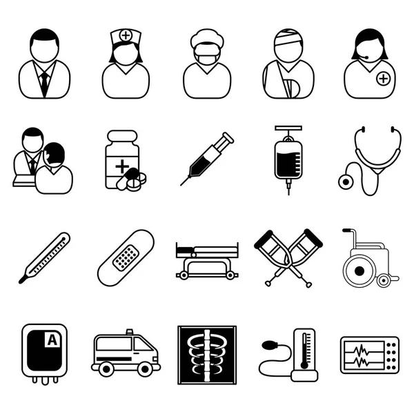 Медицинские Медицинские Иконки Простая Иллюстрация — стоковый вектор