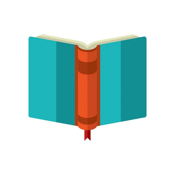 Icône Livre Littérature Éducative Lire Thème Bibliothèque Conception Isolée Illustration — Image vectorielle