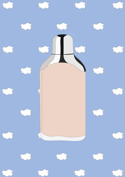Parfüm Şişesi Tasarım Vektörü Çizimi — Stok Vektör