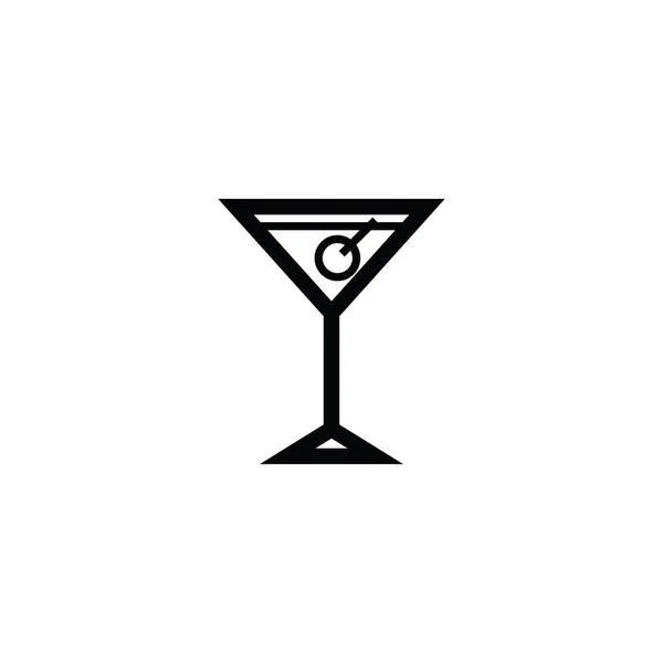 Cocktail Vidro Ilustração Vetorial — Vetor de Stock