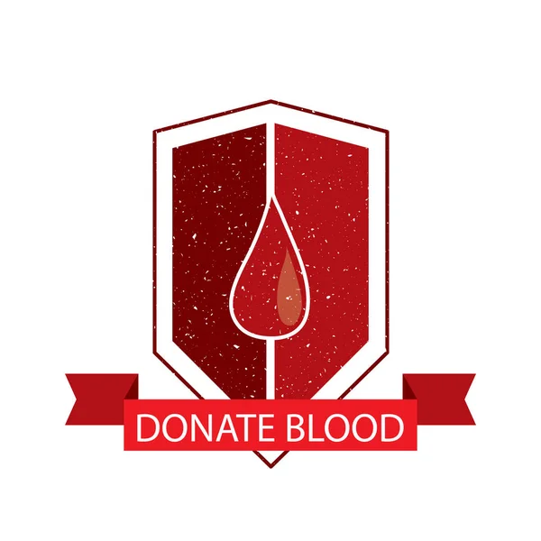 Blut Spenden Flache Ikone Vektorillustration — Stockvektor