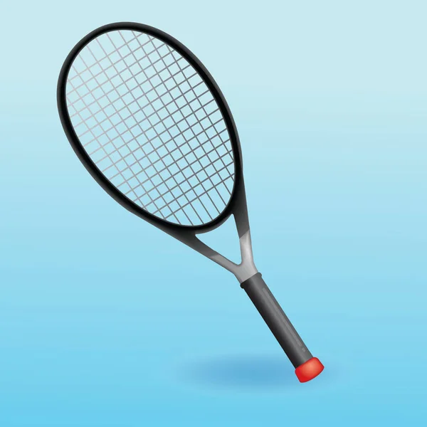 Tennis Racket Platte Pictogram Vector Illustratie — Stockvector