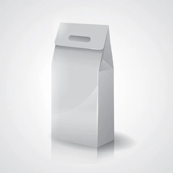 Blank White Package Box Mockup Template Vector Illustration — Stock Vector