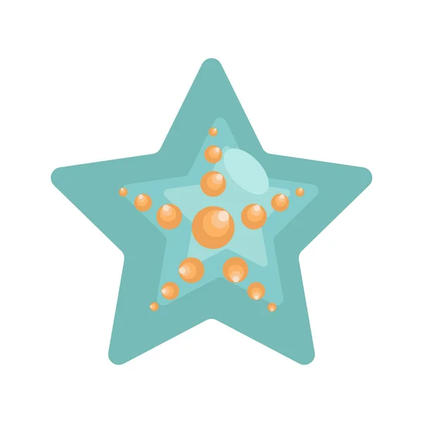 Estrella Mar Aislado Icono Vector Ilustración Diseño — Vector de stock