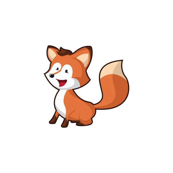 Fox Flat Icon Vector Illustration — Stock Vector