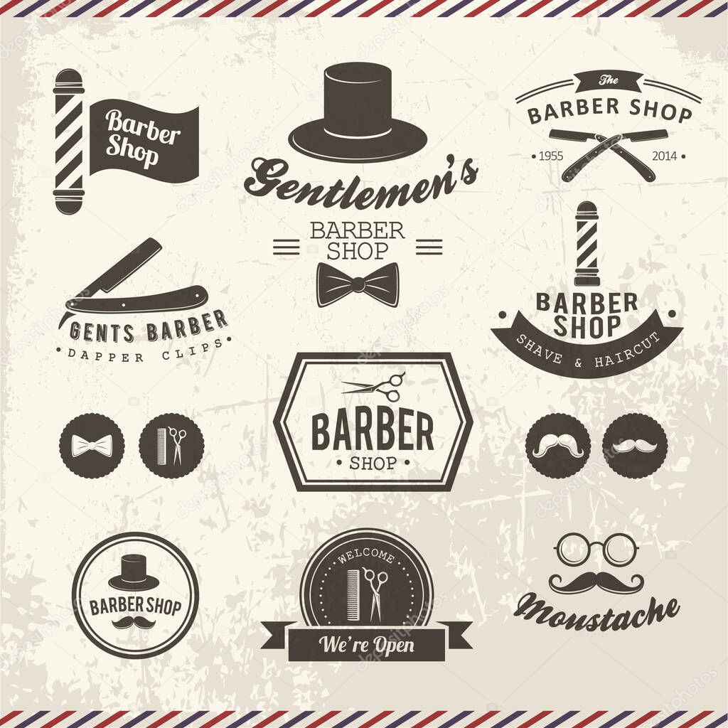 Barbershop icons vector illustration icon