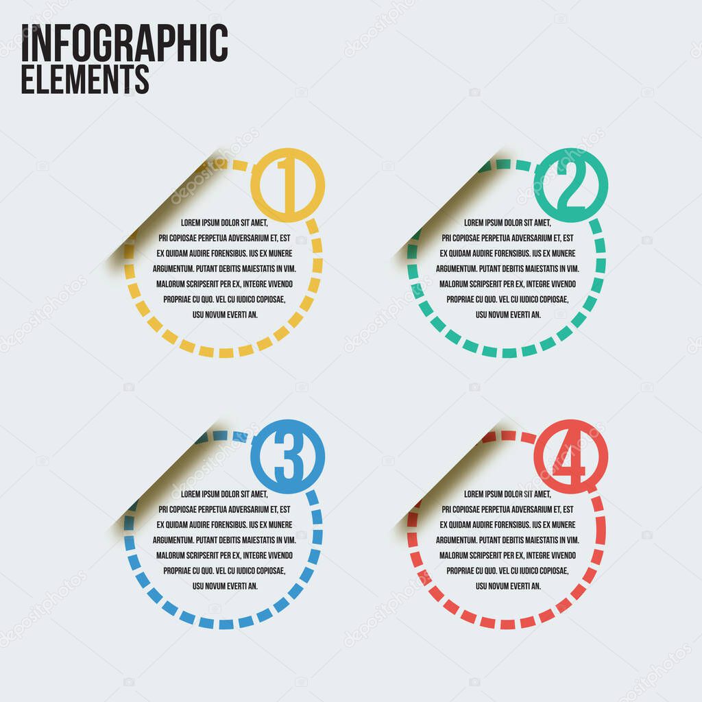 Infographic elements stylized vector illustration
