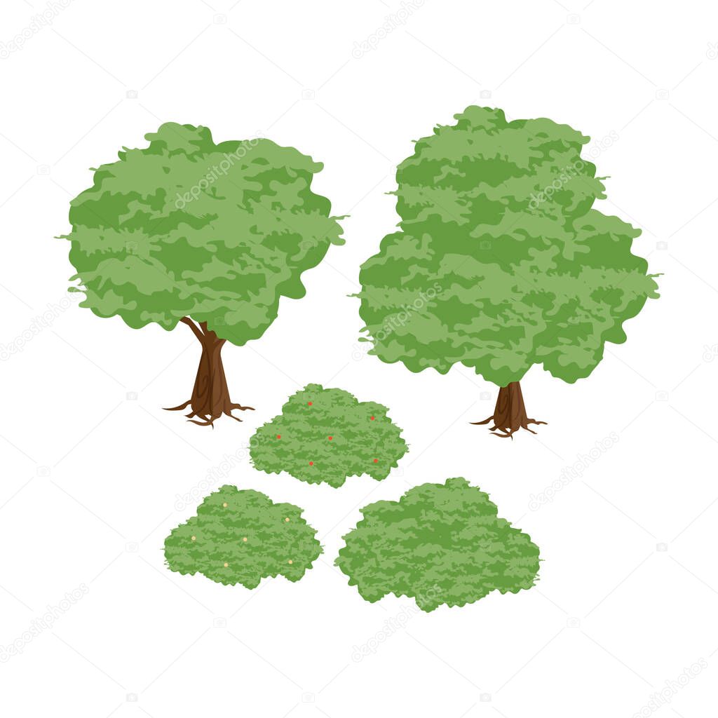 tree icon, stylized vector illustration