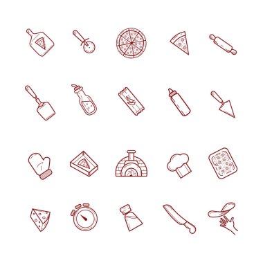 Spor ve uygunluğun vektör çizgi simgeleri, beyaz üzerine izole