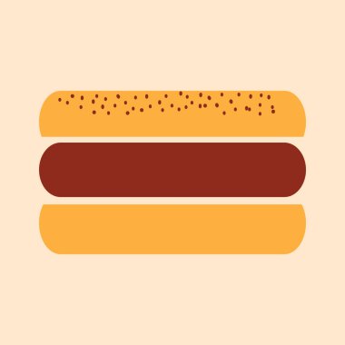 Bir hamburger, vektör illüstrasyonu