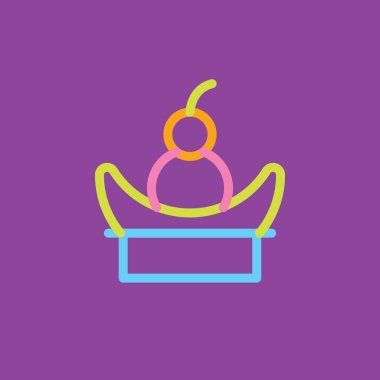 Dondurma külahı, renkli vektör çizimi