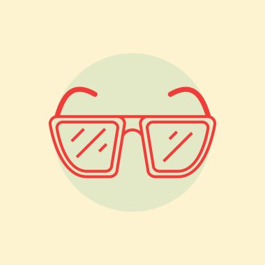 Güneş gözlüğü biçimlendirilmiş vektör illüstrasyonu