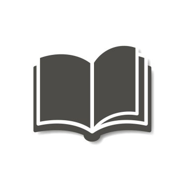Açık kitap simgesinin vektör illüstrasyonu