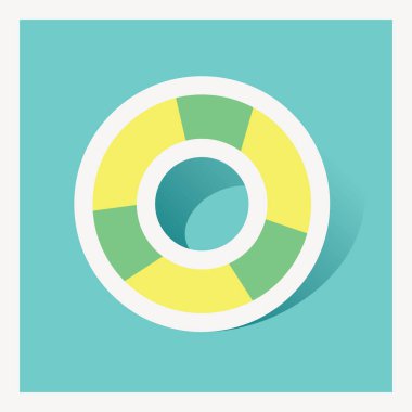 Gölge simgesi ve pazarlaması olan düz vektör tasarımı