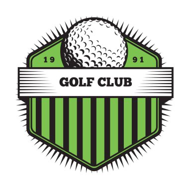 golf etiketi, renkli vektör illüstrasyonu