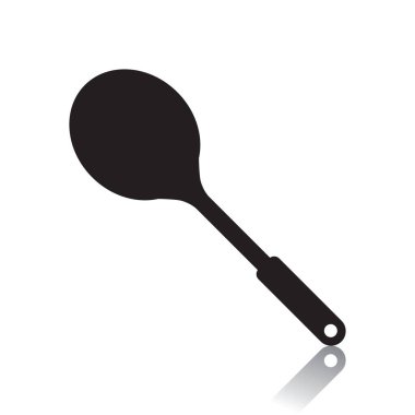 Spatula düz simgesi, vektör illüstrasyonu