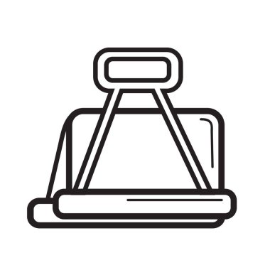 Ataç yassı simge, vektör illüstrasyonunu kapat