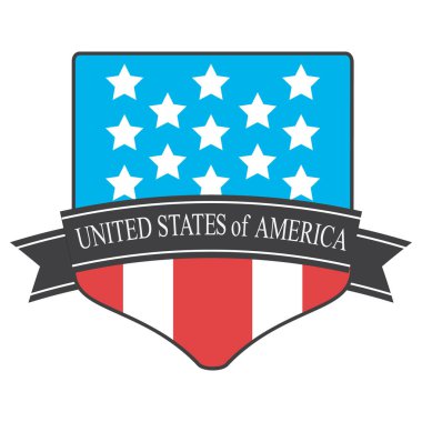 ABD sembolü, renkli vektör illüstrasyonu