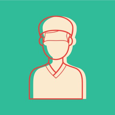 Cerrah biçimlendirilmiş vektör çizimi