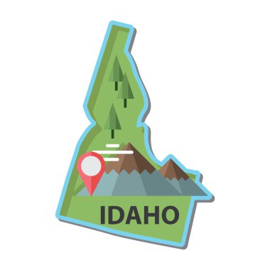 harita simgesinin vektör illüstrasyonu