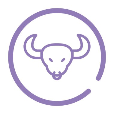 Boğa ikonu vektör illüstrasyonu