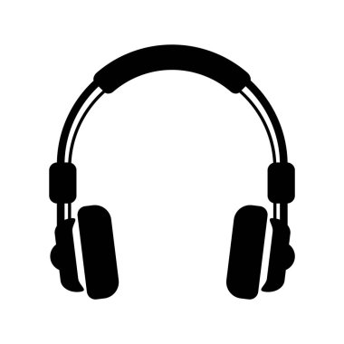 Kulaklık simgesinin vektör illüstrasyonu