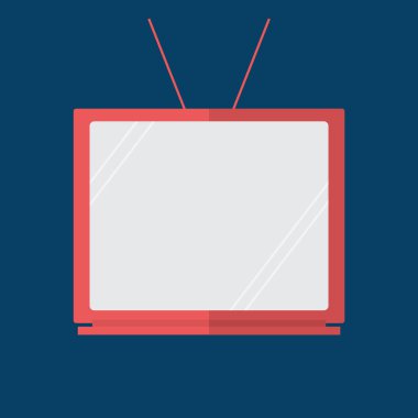 Televizyon ikonu. düz tasarım biçimi 