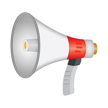 Beyaz Arkaplanda Megafon İzole Edildi