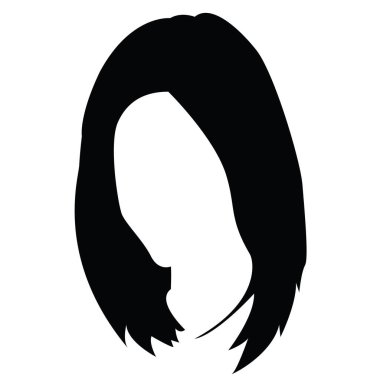 Kadın saç stili, vektör illüstrasyonu