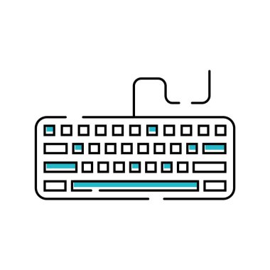 Bilgisayar klavyesi simgesi. vektör illüstrasyonu