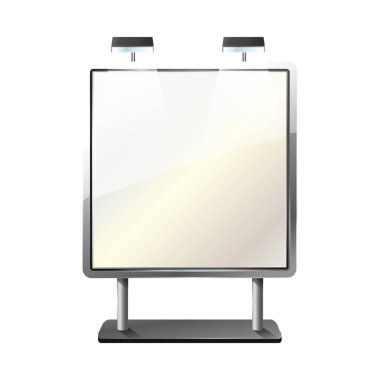 Beyaz arkaplanda boş ilan panosu