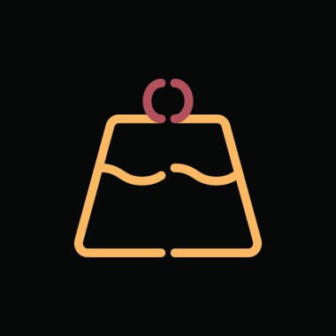 Kremalı puding. Tarzlı vektör çizimi.