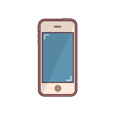 çizgi film uygulama simgesi, vektör illüstrasyonu