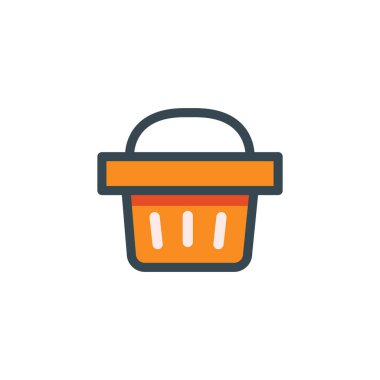 Alışveriş arabası ikon vektör illüstrasyonu