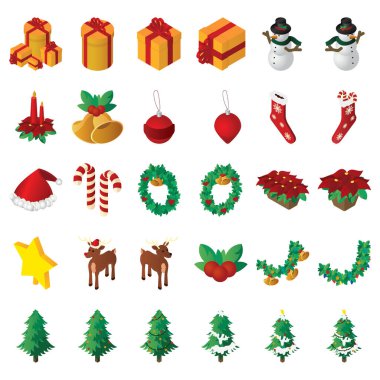 Noel dekoru, vektör illüstrasyon arka planı