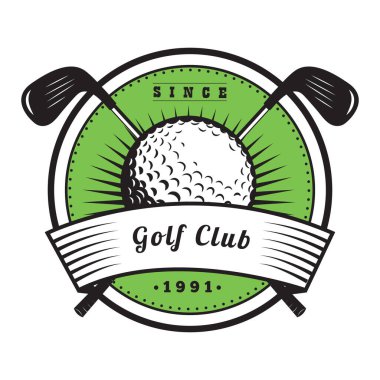 golf etiketi, renkli vektör illüstrasyonu