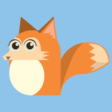 Çizgi film tilkisinin vektör çizimi