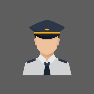 Polis memuru simgesi mavi arkaplanda