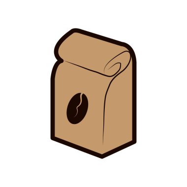 Kahve çekirdekleri düz simge, vektör illüstrasyonu