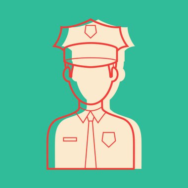 Policeman stylized vector illustration clipart