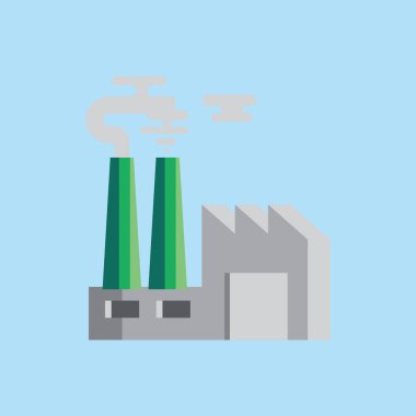 Fabrika ikonu. düz dizayn biçimi 10